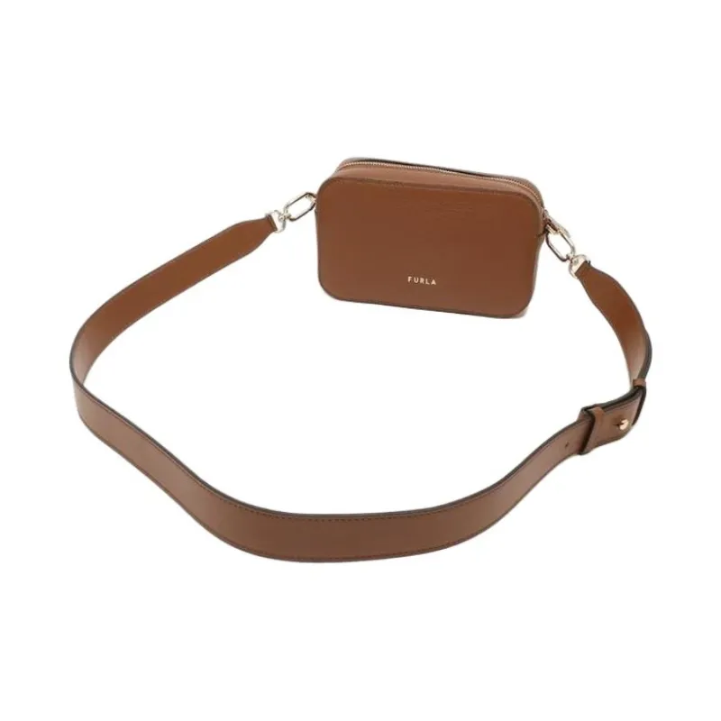 Furla Leather Shoulder Bag Mini Women's Cognac-3
