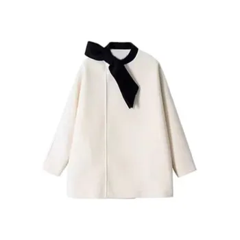 JOSR Velvet feel Coat Women's White