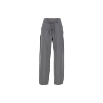 GANNI Drapey Drawstring Straight Leg Pants