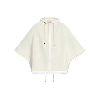 Moncler Logo Patch Hooded Down Poncho