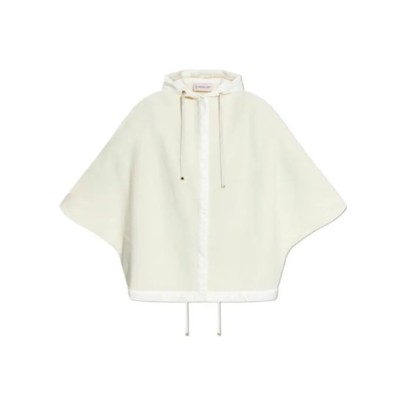 Moncler Logo Patch Hooded Down Poncho-0