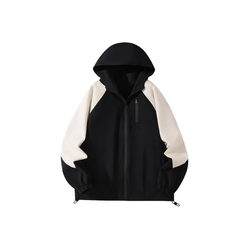 GOSO Water Resistant Windproof Breathable Windbreaker Jacket Women's Black-0
