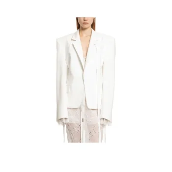 Ann Demeulemeester Business Suit Coat Women's Natural White