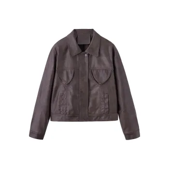 Yi Mengyuan Leather Jackets Coats Women's