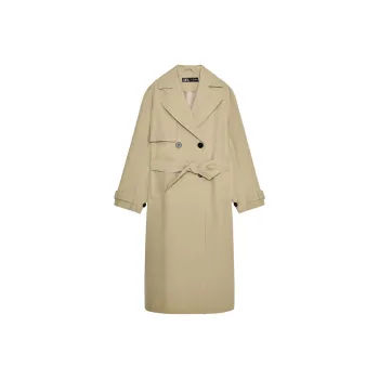 ZARA Trench Coats Women's Tan