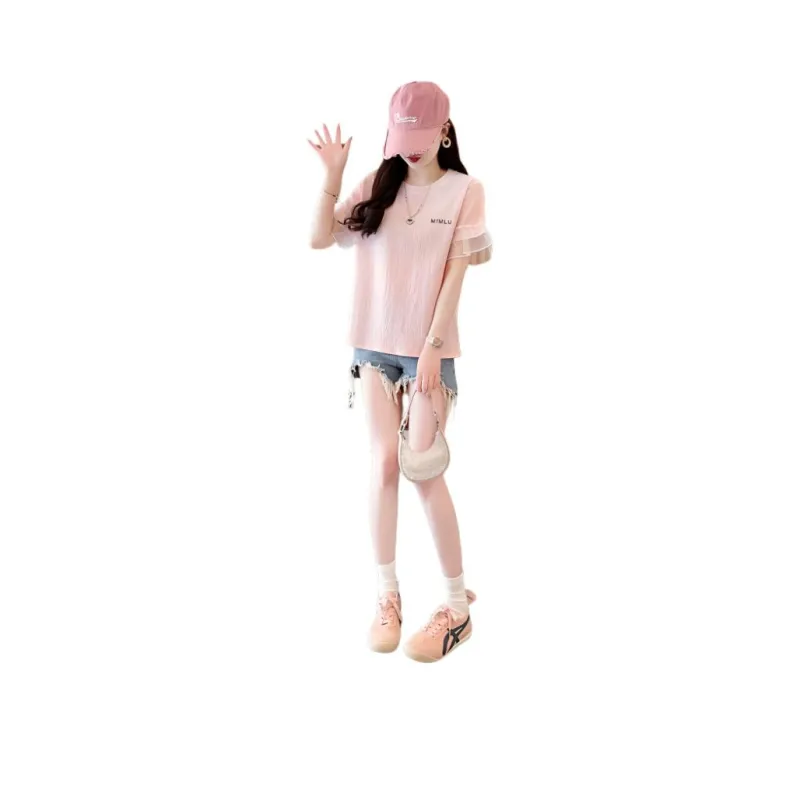 Mu Xiao Xin Ruffle Sleeve T Shirt Women's-3