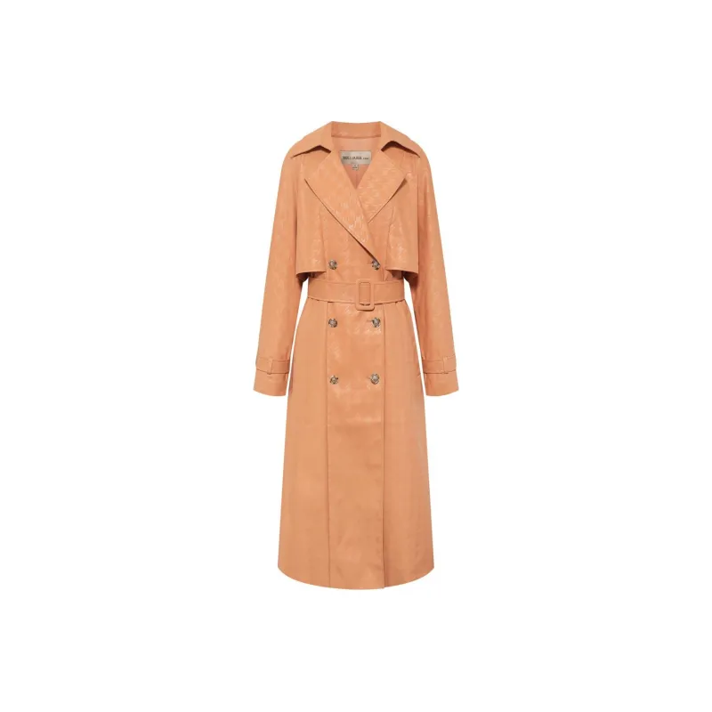 BBLLUUEE Trench Coat Women's Rimu Orange-0