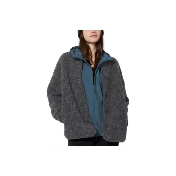 UNIQLO Velvet-feel Coat Women's Dark Gray