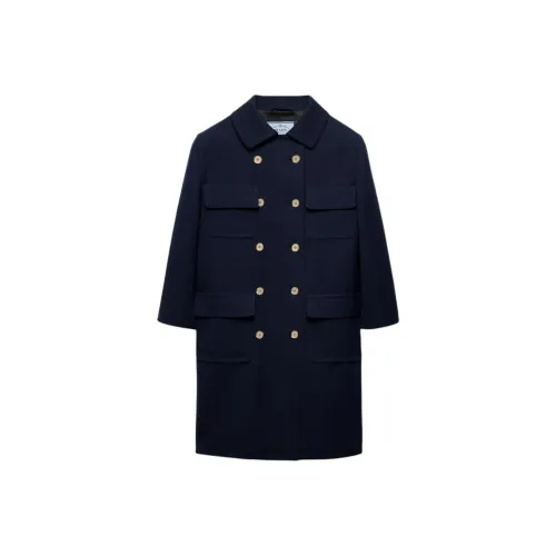 prada that Coats Women's Marine Blue