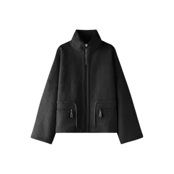 VIKTORIACHAN FW24 Velvet-feel Coat Women's Black