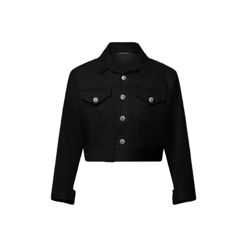LOUIS VUITTON Denim Jacket Women's Black-0