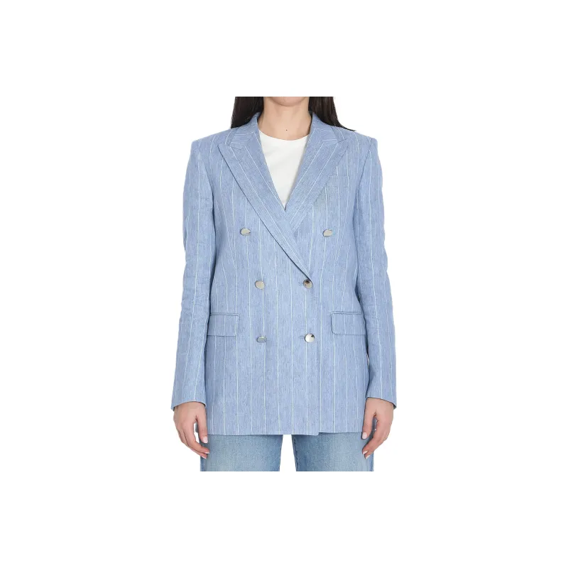 Tagliatore Double breasted Pinstriped Blazer-0