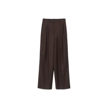 THEORY Double Pleat Sleek Flannel Pants