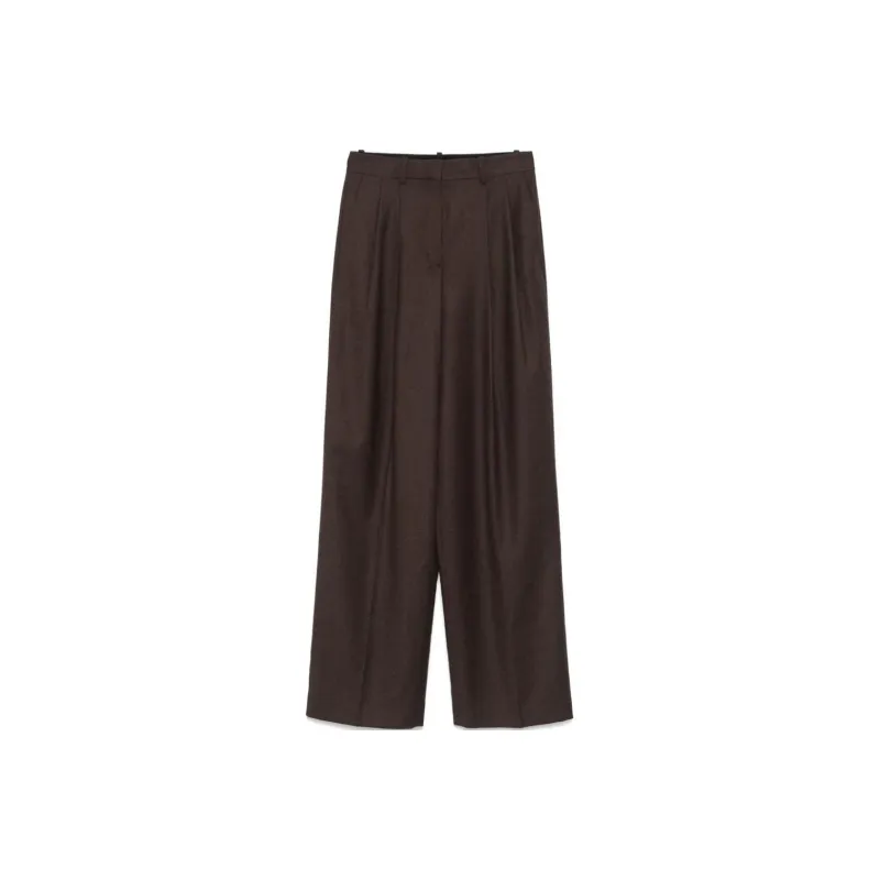 THEORY Double Pleat Sleek Flannel Pants-0