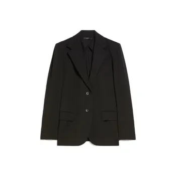 WEEKEND MaxMara Erik Collection Milano Knit Jersey Blazer Business Suit Women's Black
