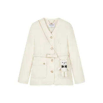 Teenie Weenie Coat Women's Ivory White