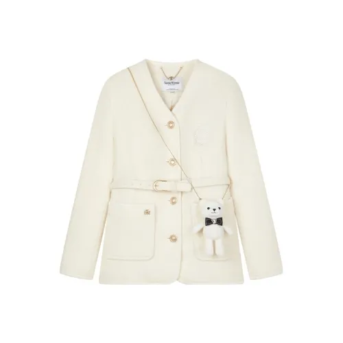 Teenie Weenie Coat Women's Ivory White