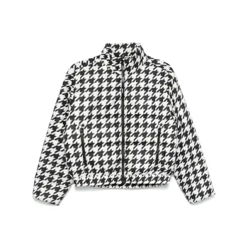 HUGO BOSS Houndstooth-print Water-repellent Puffer Jacket