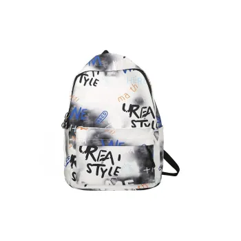 AIBAG Nylon Backpack Unisex White/Gray/Green/Blue