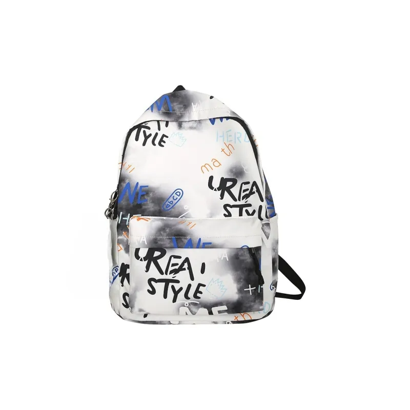 AIBAG Nylon Backpack Unisex White/Gray/Green/Blue-0