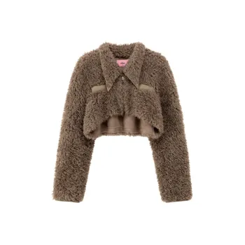 CHUU Velvet feel Coat Women's Dark Gray