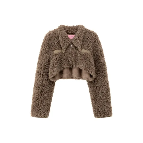 CHUU Velvet feel Coat Women's Dark Gray-0