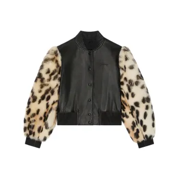 GIVENCHY FW24 Leather Jacket Women's Black
