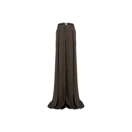 URBAN REVIVO UR Designer Collection SS24 Casual Pants Women's Dark Coffee Brown