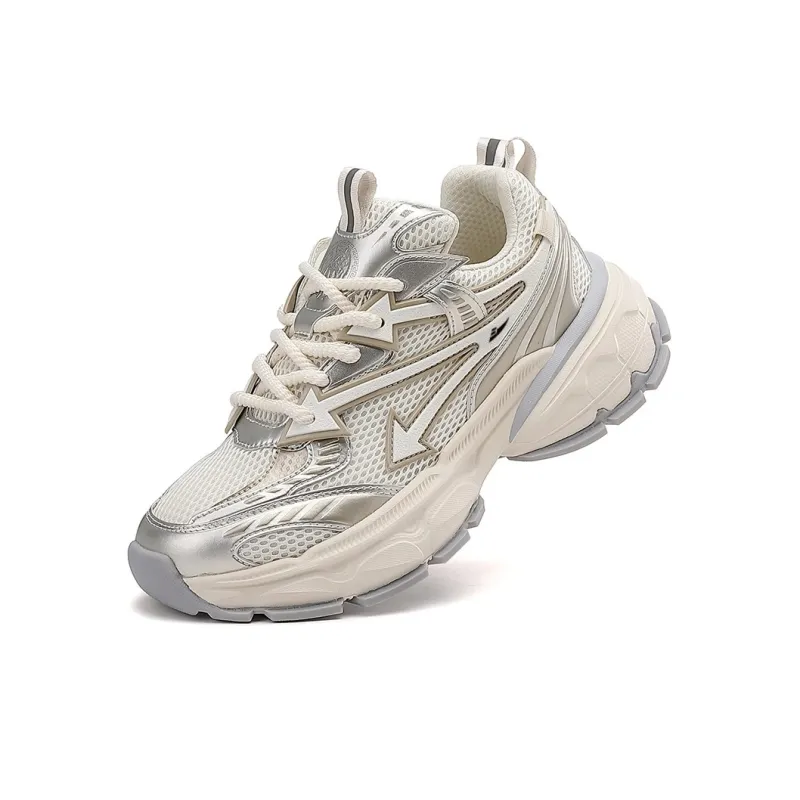 Kuding Abrasion Resistant Breathable Low Top Chunky Sneakers Men's-2