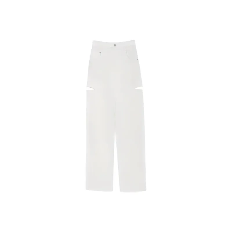 Orange Desire Casual Pants Women's White - Cloud Mist White-0