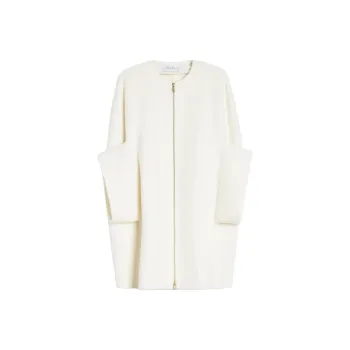 MaxMara Zip Up Crewneck Short Sleeved Coat