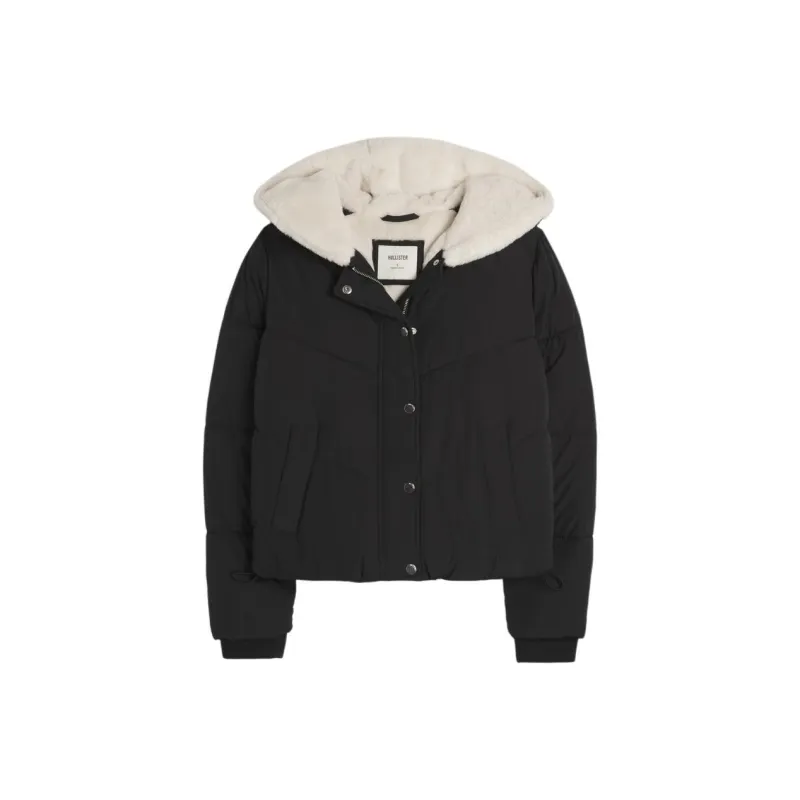 Hollister Puffer Jacket Women's Black-0