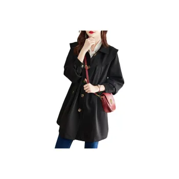 TERRE BLEUE Trench Coat Women's Black