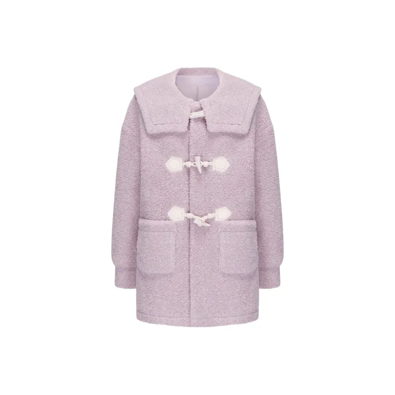 CHIWAWAMEME Velvet feel Coat Women's Milk Taro Purple-0