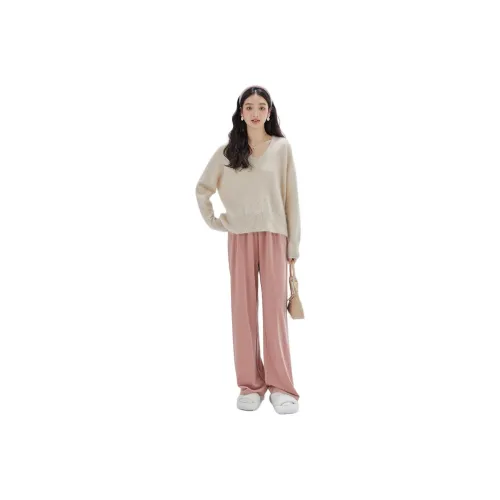 DEAR DEER PUFF Casual Pants Women's Pink