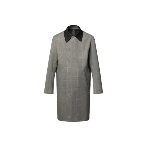 LOUIS VUITTON Raincoat With Damier Suede Collar