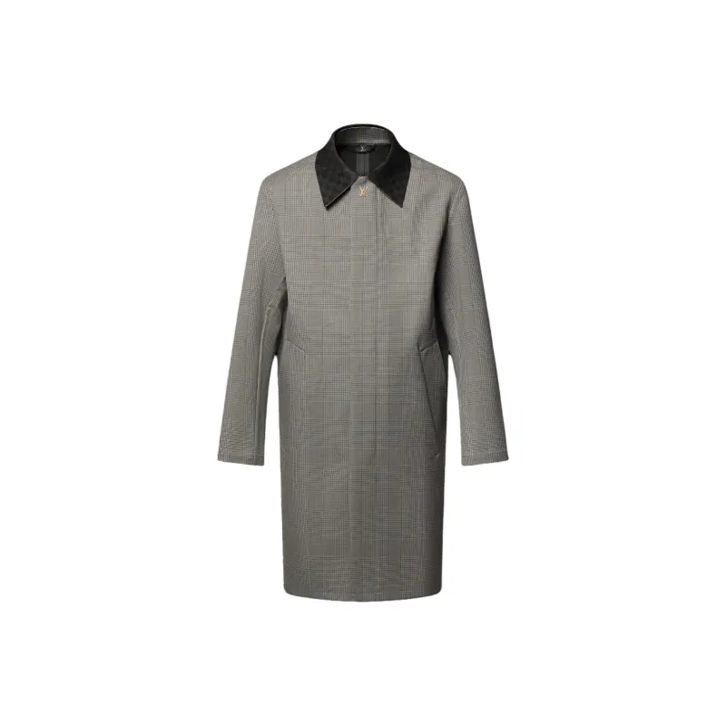 LOUIS VUITTON Raincoat With Damier Suede Collar-0