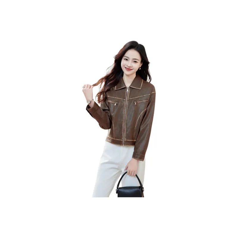 Fele.d Leather Jackets Women's-0