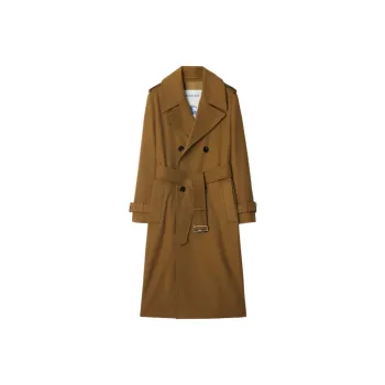 Burberry Belted Cashmere Trench Coat