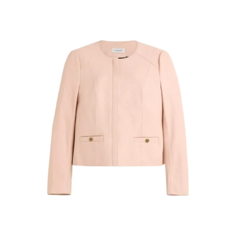 COACH Leather Jacket Women's Pink-0