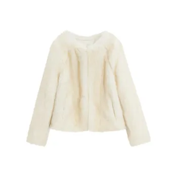 Love To Serve Velvet feel Coat Women's Apricot