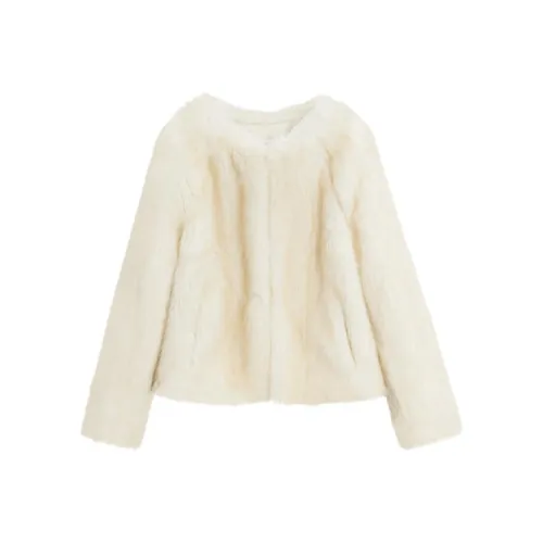 Love To Serve Velvet feel Coat Women's Apricot
