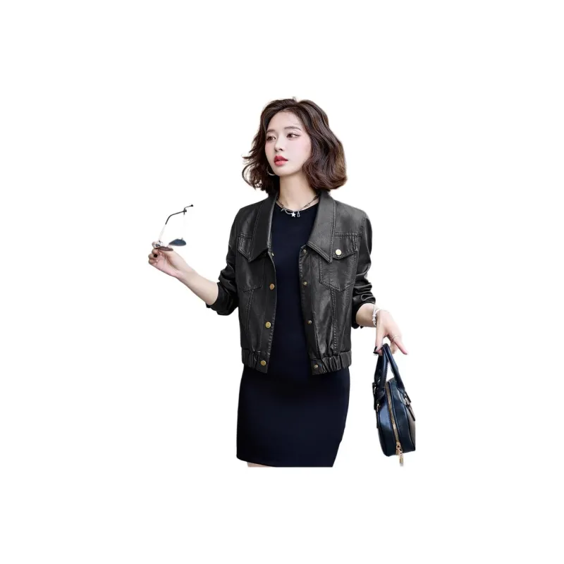 Yi Mengyuan Leather Jacket Women's-2