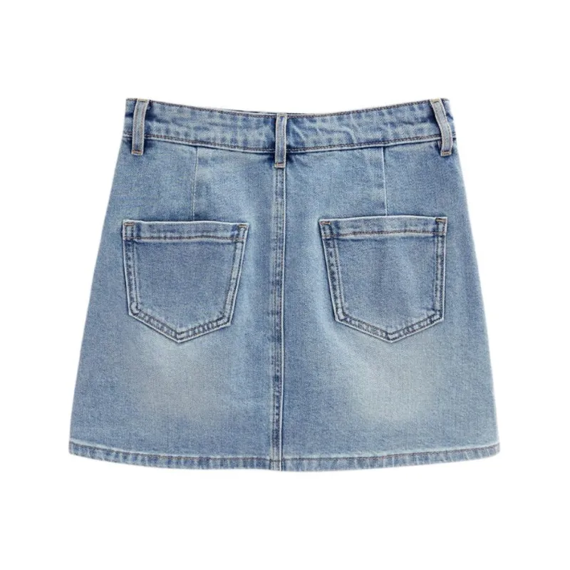 Love To Serve Denim Short Skirts Women's-1