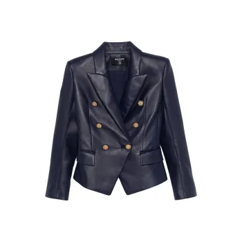 BALMAIN Leather 6 button Blazer