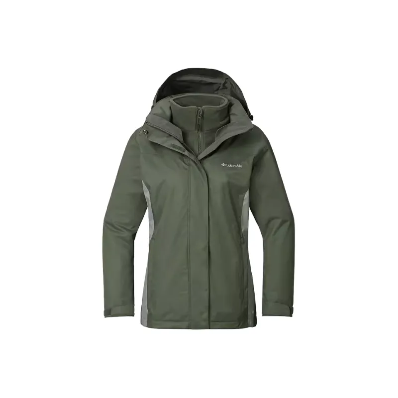 Columbia Windbreaker Jackets Women's Olive Green-0