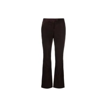 THEORY Flared Leather Trousers