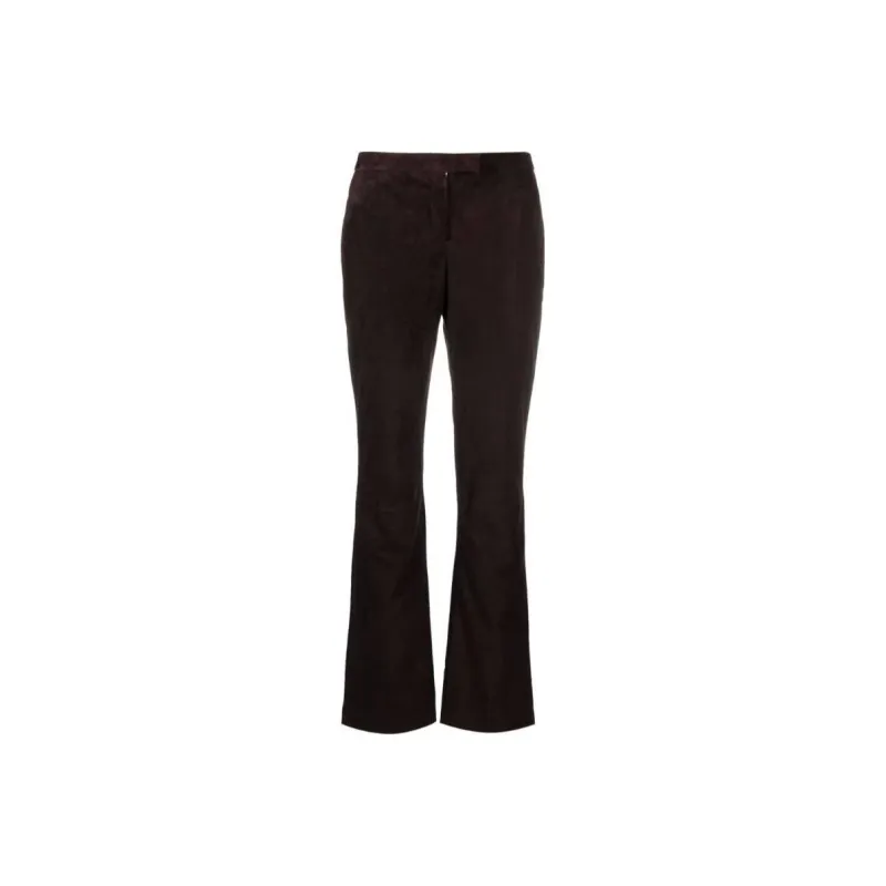 THEORY Flared Leather Trousers-0