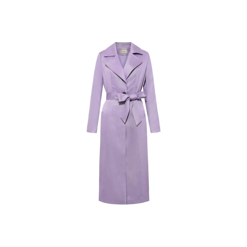 BBLLUUEE Trench Coat Women's Mist Purple-0