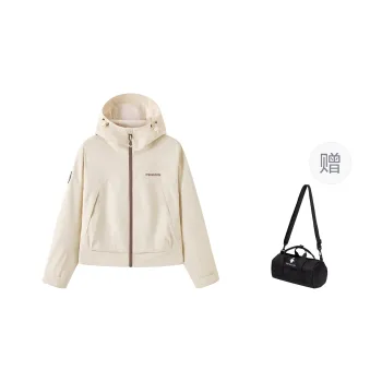 QIE x CAMEL Cropped Windbreaker Jacket Women's